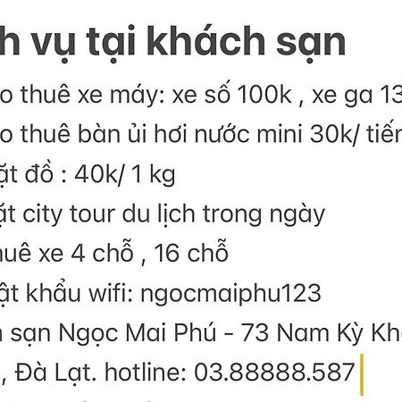 Ngoc Mai Phu Hotel Dalat Bagian luar foto