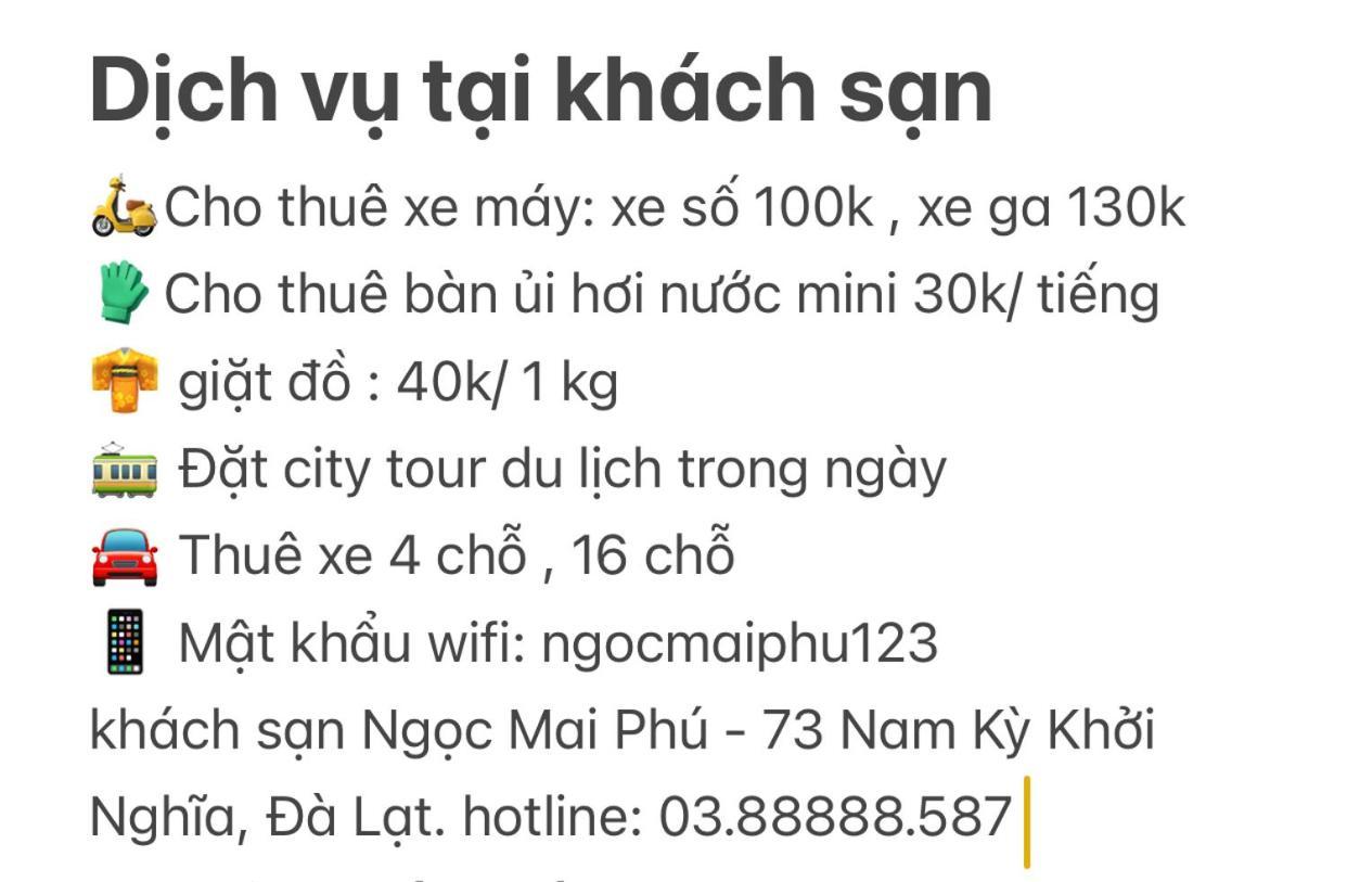 Ngoc Mai Phu Hotel Dalat Bagian luar foto